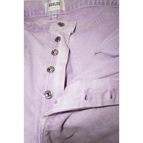 Agolde Women’s Baggy Tapered Jeans Lavender Purple USA 100% Cotton - Picture 9 of 9